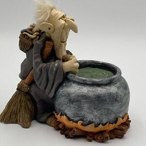 Vintage Pablo Chiari Resin Statue Old Man caricature Halloween Cauldron